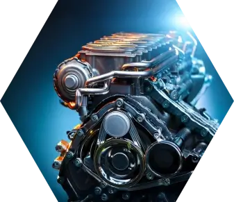 Image of powerful engine from one of our cars